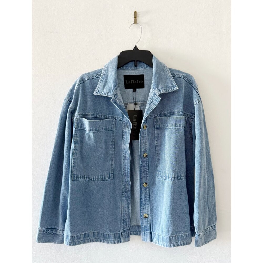 NEW Laffaire Denim Shambray Button Down Shirt Size Small (S)